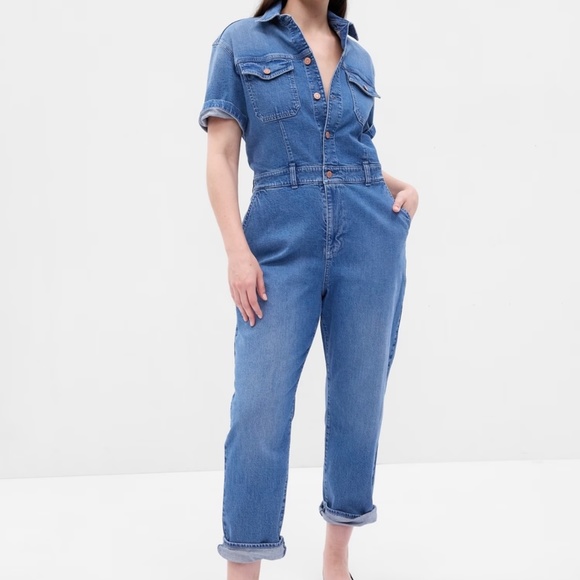 ✨ GAP Denim jumpsuit with Washwell - size 12 - Picture 3 of 5